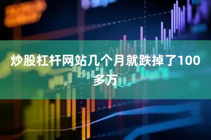 炒股杠杆网站几个月就跌掉了100多万